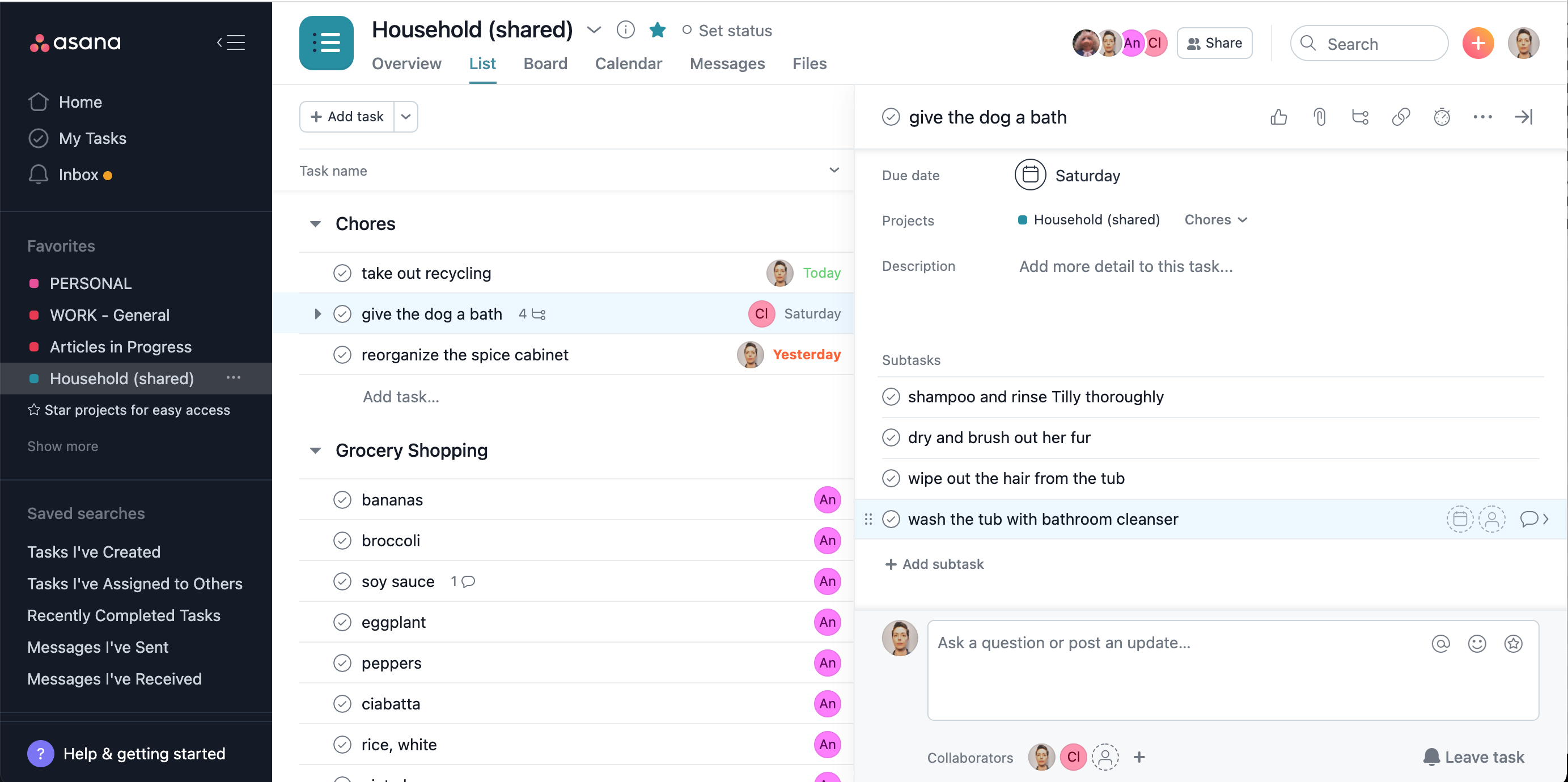 Asana-App für kollaboratives Arbeitsmanagement