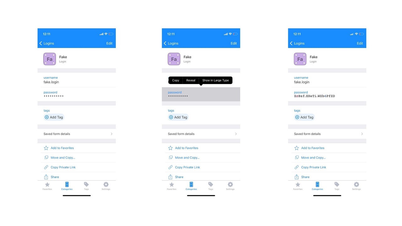 Menyalin kata sandi secara manual di 1Password