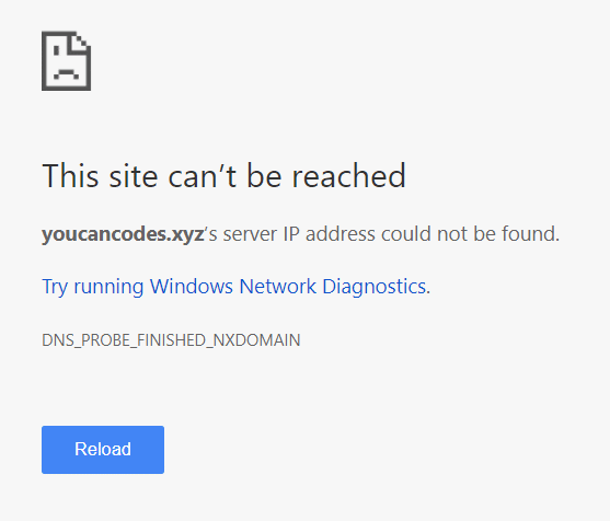 Solucionar el error DNS_Probe_Finished_NxDomain
