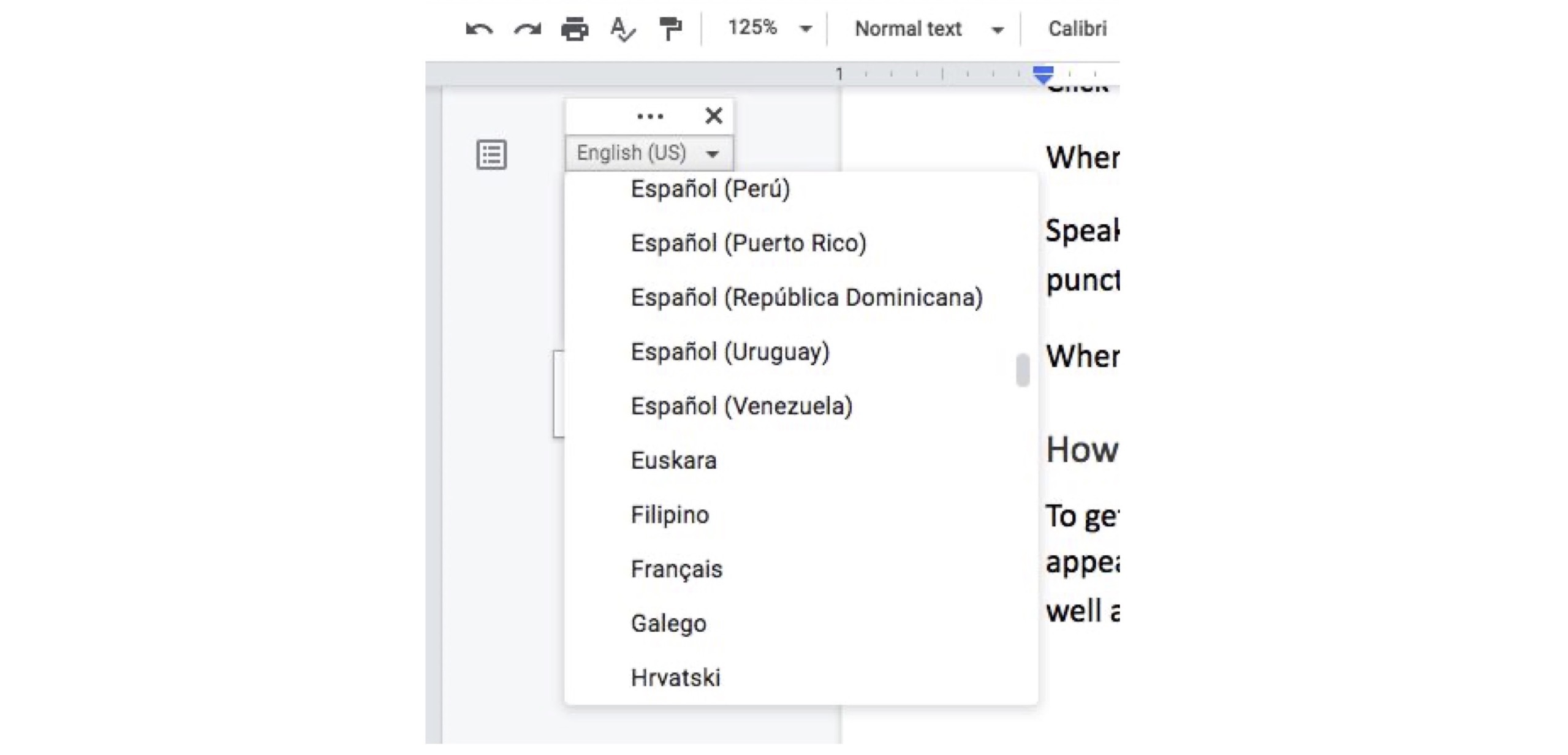 Como alterar o idioma no Google Docs Voice Typing