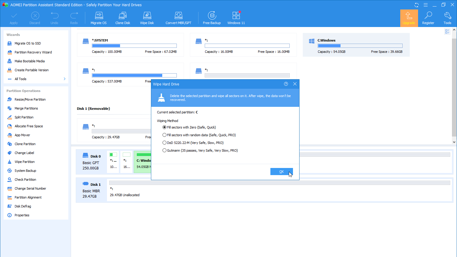 AOMEI Partition Assistant Standard