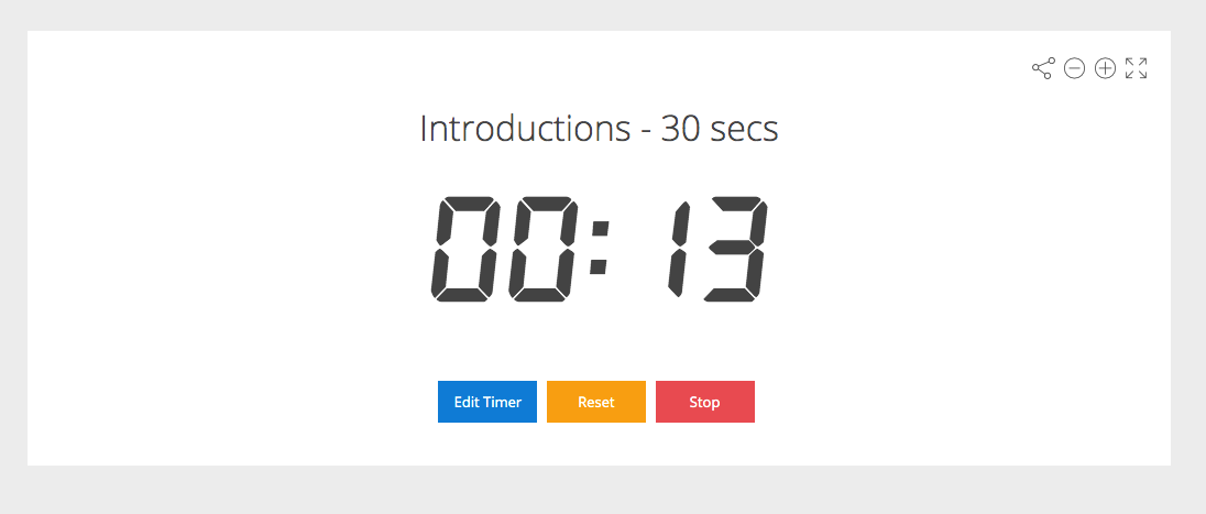 Timer web Vclock.com untuk segmen pertemuan waktu