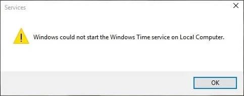 Remediați Windows Time Service care nu funcționează