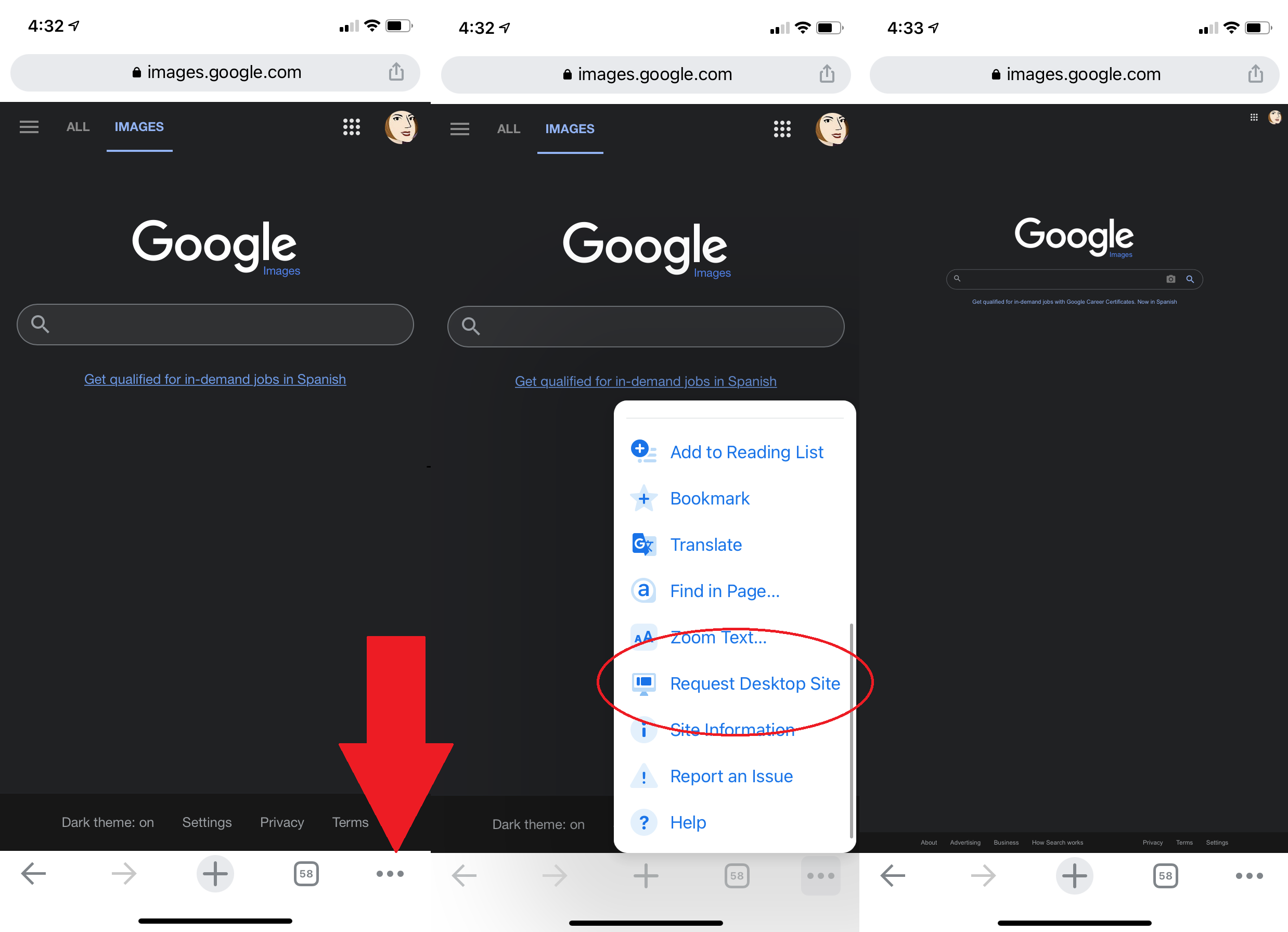 Pesquisa de imagens do Google no Chrome para dispositivos móveis