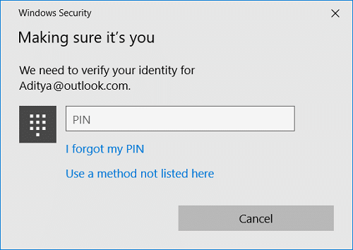 Si ha establecido un PIN, primero se le pedirá que ingrese el PIN