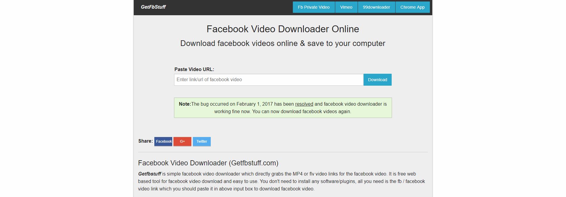 GetFBStuff 下載 Facebook 視頻