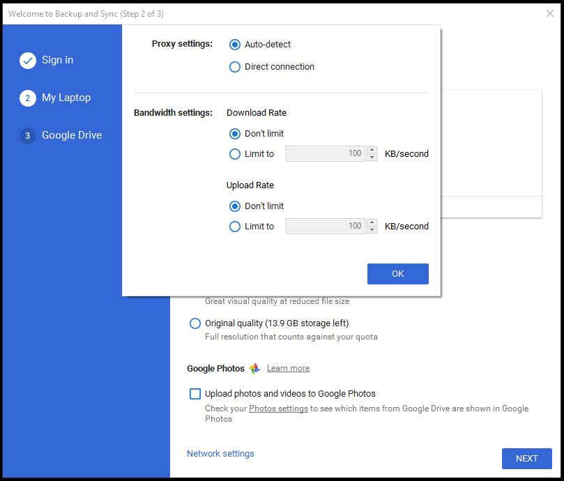 Googleハードドライブバックアップ4