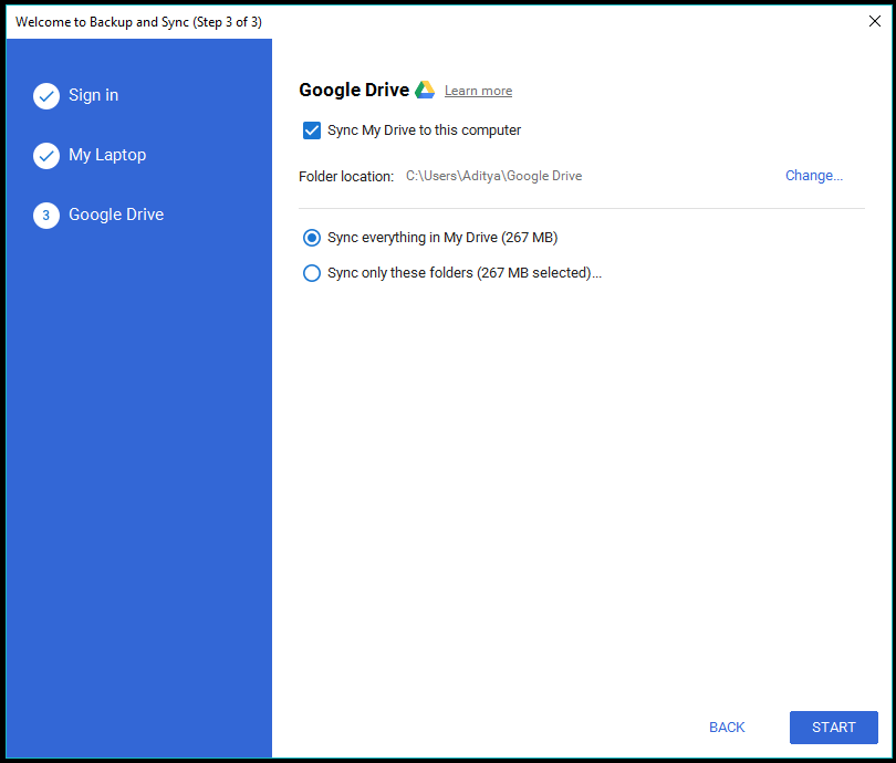 Googleハードドライブバックアップ5
