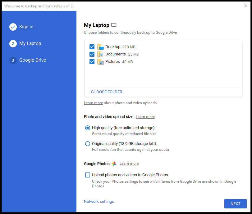 Googleハードドライブバックアップ3