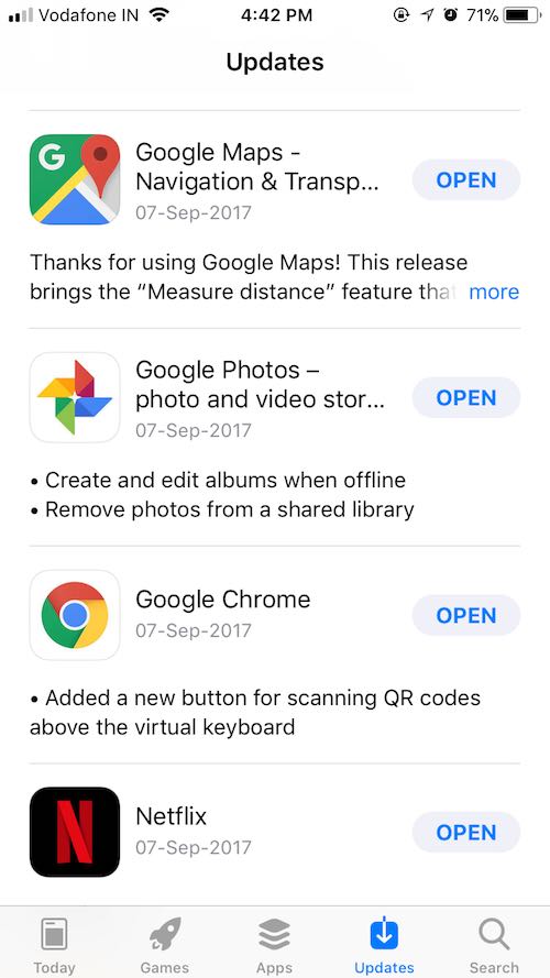 iOS-Apps aktualisieren