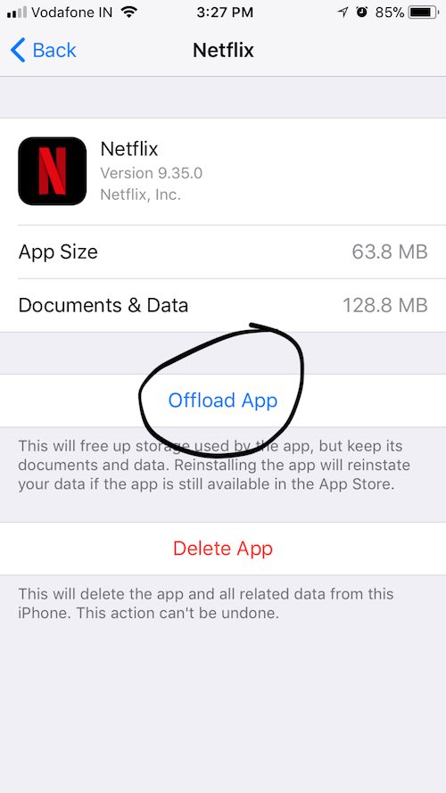 App-Seitenladen ios 11