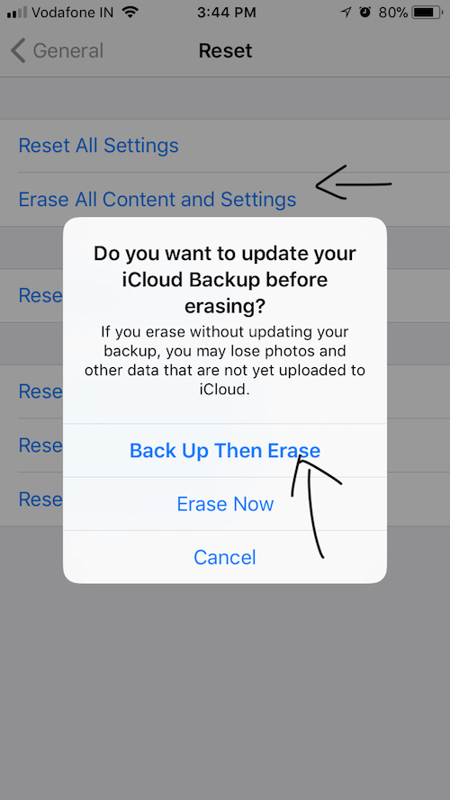 iphone reset reinigen