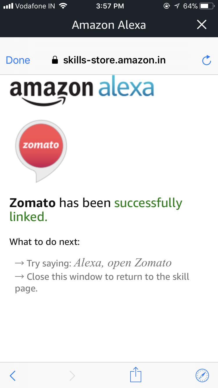 ทักษะ amazon echo zomato