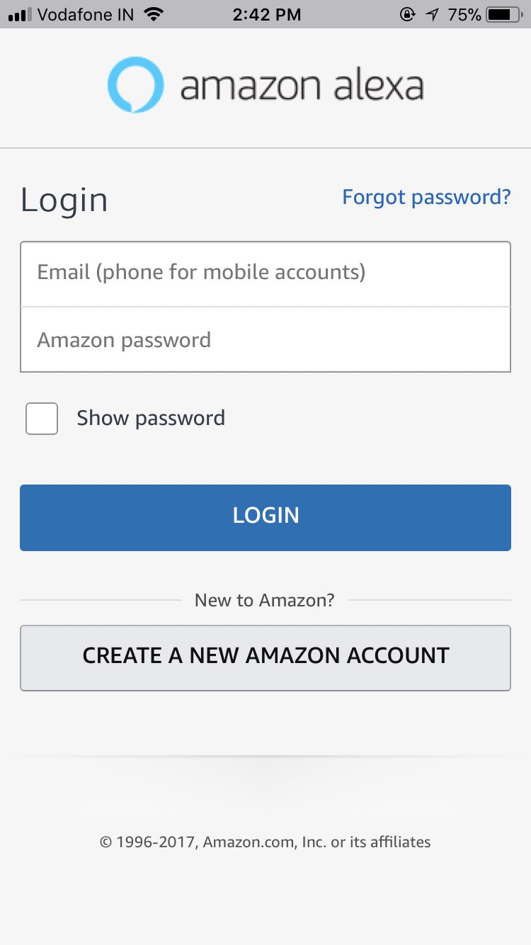 บัญชีการตั้งค่า amazon echo