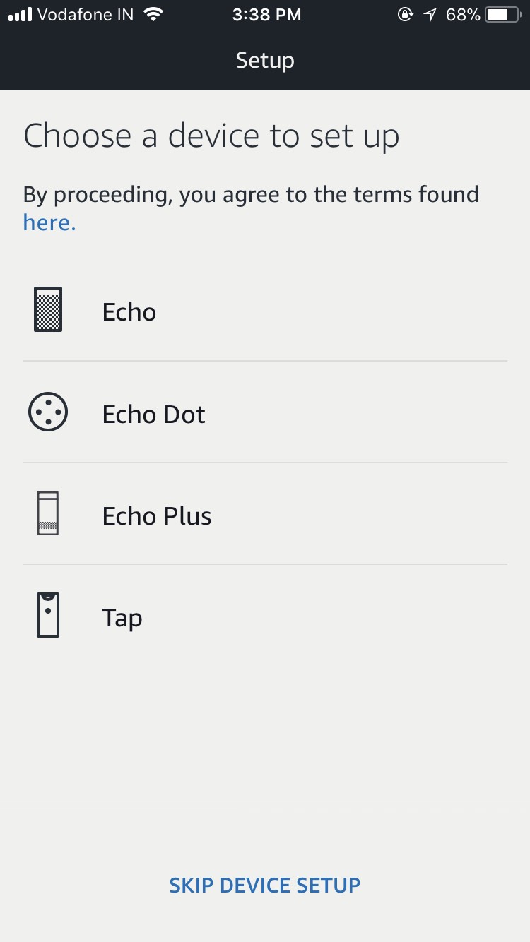 การตั้งค่า amazon echo เลือกอุปกรณ์
