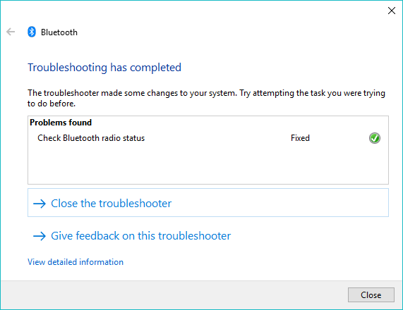Windows 10 Fehlerbehebungstools 6 Bluetooth
