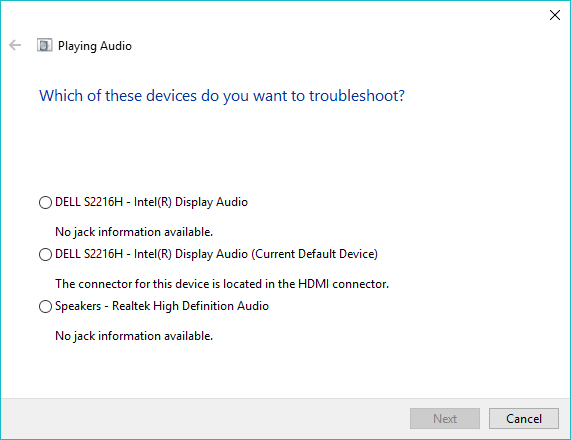 Windows 10-Fehlerbehebungstools 2 beim Abspielen von Audio