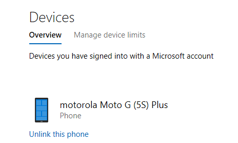 取消链接电话 Windows 10