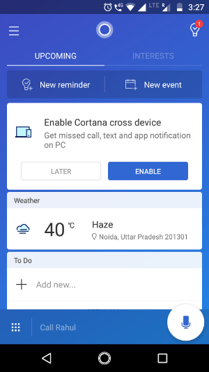 将手机链接到 Windows 10 Cortana 跨设备