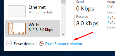 Monitor de recursos de Windows 10