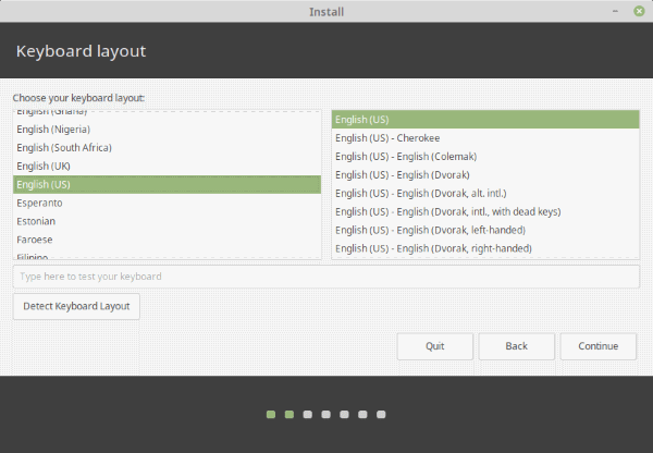 Linux Mint 19 Tara 언어 및 키보드