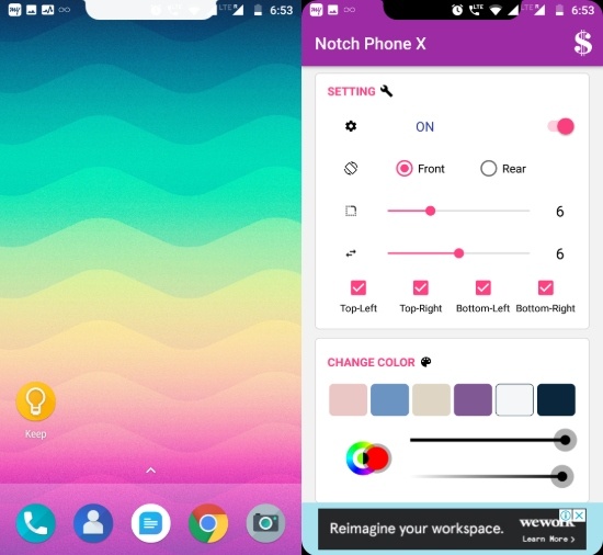 iPhone X-Kerbe