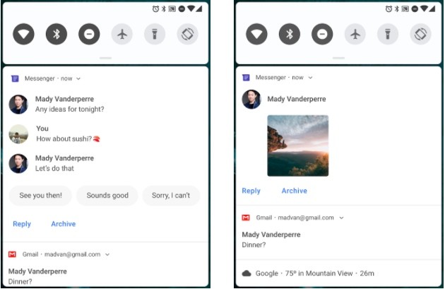 Android Pie Intelligente Antwort