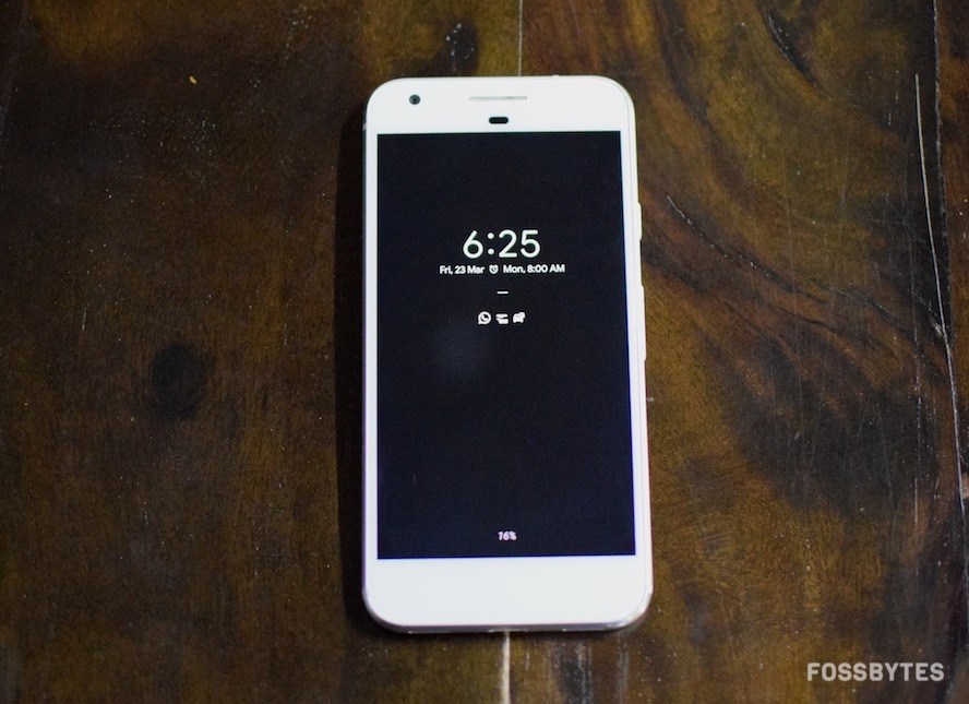 android p Umgebungsanzeige ändern