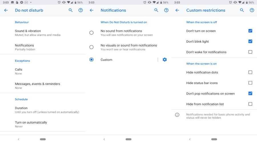Android P „Bitte nicht stören“.