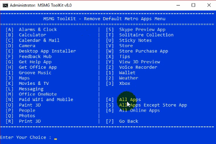 Windows 10 Bloatware Removal 删除 Metro Apps