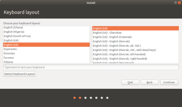 如何安裝 Ubuntu 18.04 Bionic Beaver 鍵盤佈局