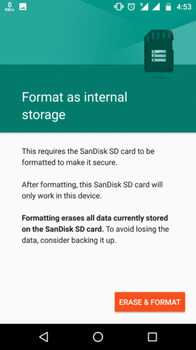 Utiliser la carte SD interne 4