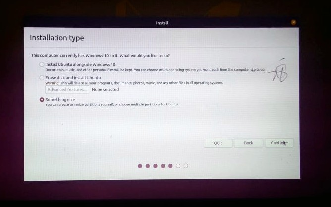 Ubuntu'yu Kurma — Kurulum Türünü Seçin