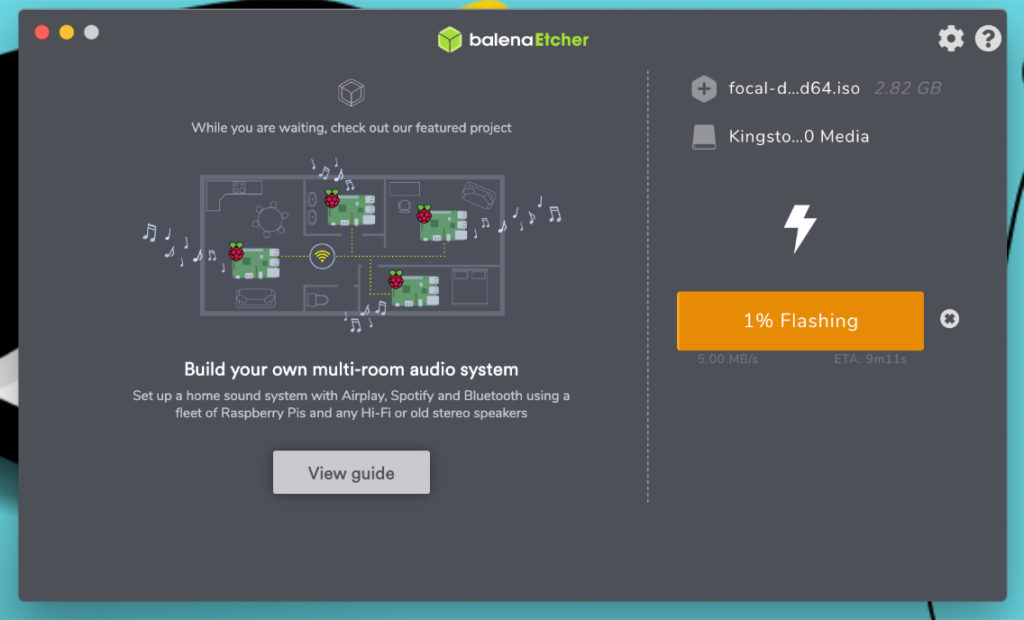 Windows 10'da Balena Etcher Kullanarak Önyüklenebilir USB Oluşturma— Yazma Başlıyor