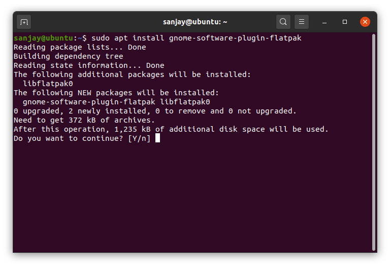 安装 gnome-software-plugin-flatpak