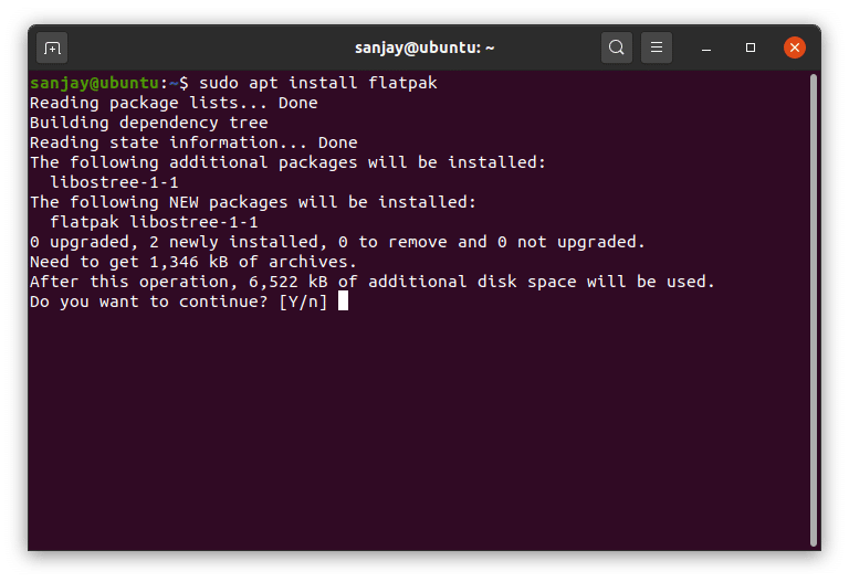 在 Ubuntu 20.04 上安装 Flatpak