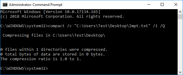 Para Comprimir (Zip) un Archivo escriba el siguiente comando | Comprimir o descomprimir archivos y carpetas en Windows 10