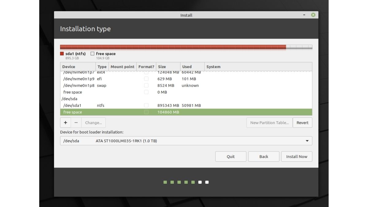 Instale o Linux Mint - Partições!