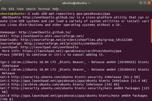 UNetBootin Ubuntu'yu yükleyin