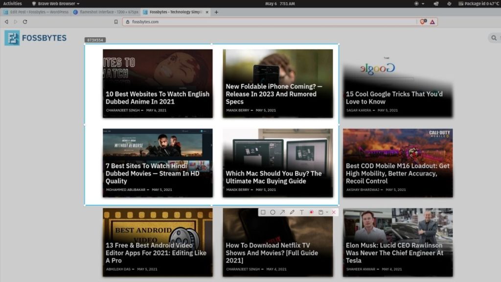 Deepin ekran görüntüsü arayüzü