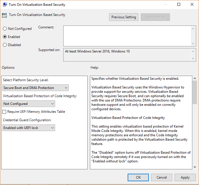 Habilitar o deshabilitar Credential Guard en Windows 10