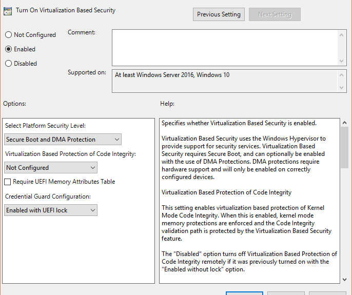 Habilitar o deshabilitar Credential Guard en Windows 10
