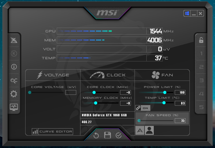 msi afterburner acasă
