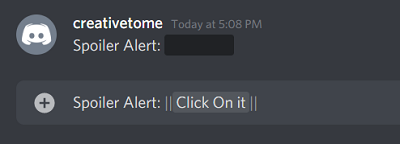 Discord spoiler tag formatowanie tekstu