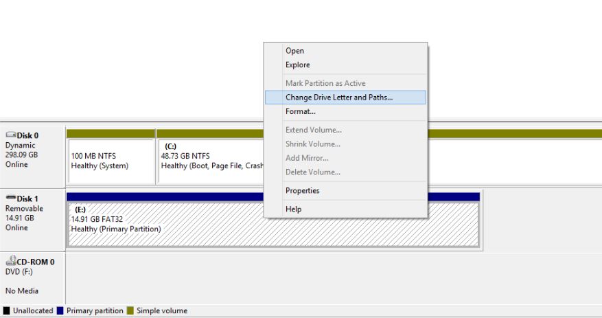 Windowsでドライブ文字を変更する方法