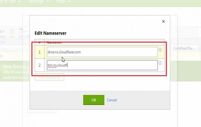 Incolla i server dei nomi