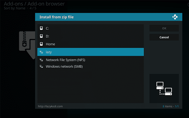 Pilih Lazy repo atau Laxy (nama yang Anda simpan di langkah 4)