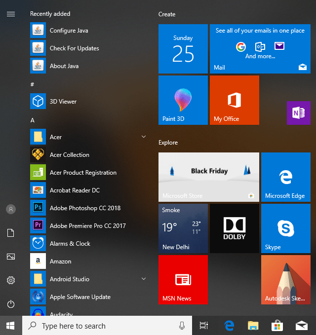Arreglar el menú de inicio que no funciona en Windows 10