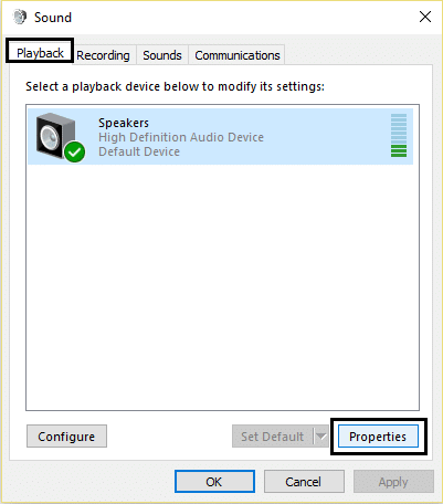 som de dispositivos de plyaback | Como corrigir o problema do microfone do Windows 10 que não está funcionando?