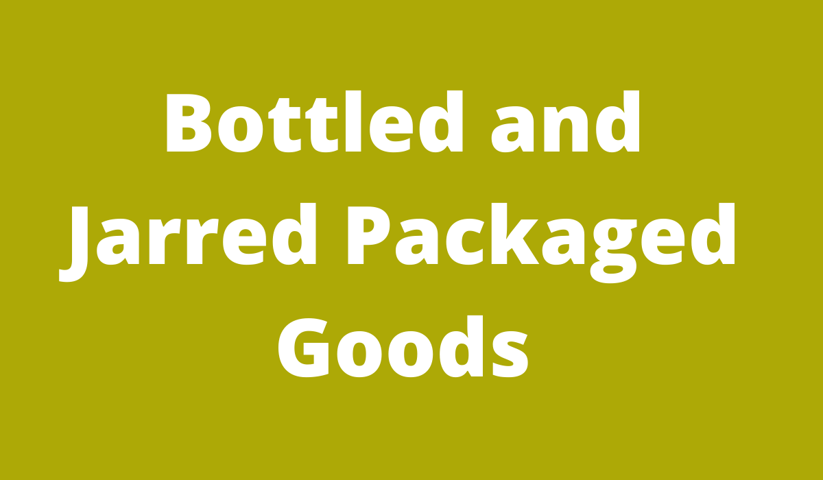 abgefüllte und in Gläsern verpackte Waren